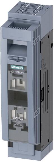 Siva električna naprava z logotipom Siemens, verjetno stikalo za električno obremenitev iz serije Sentron.