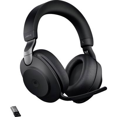 Brezžične, črne over-ear slušalke z mikrofonsko roko, priložen je majhen USB-ključek. Idealne za telefonske pogovore in glasbo.