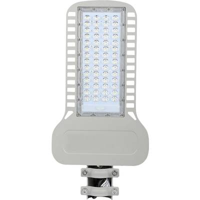 Cestna svetilka z LED-osvetlitvijo, pravokotne oblike, vertikalno usmerjena, srebrno ohišje, 60 posameznih LED-luči vidnih.
