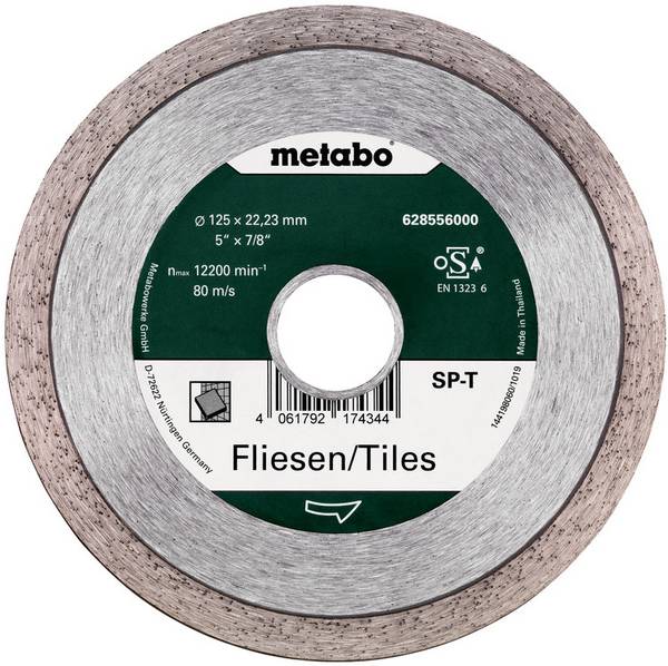 Metabo 628556000  diamantna rezalna plošča Premer 125 mm Vrtina-Ø 22.23 mm polagati 1 kos