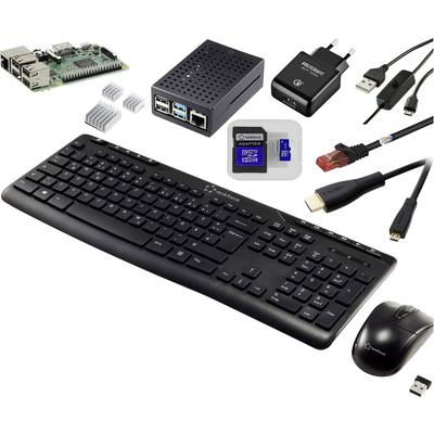 TRU COMPONENTS Pro Set Raspberry PI® 3 b 1 GB 4 x 1.2 GHz vključ. napajalnik, vključ. ohišje, vključ. hladilna telesa, v