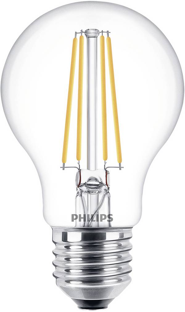 Philips LED 76393000 LED EEK E (A - G) E27  7 W = 60 W toplo bela (Ø x V) 6 cm x 10.4 cm žarilna nitka 3 kos