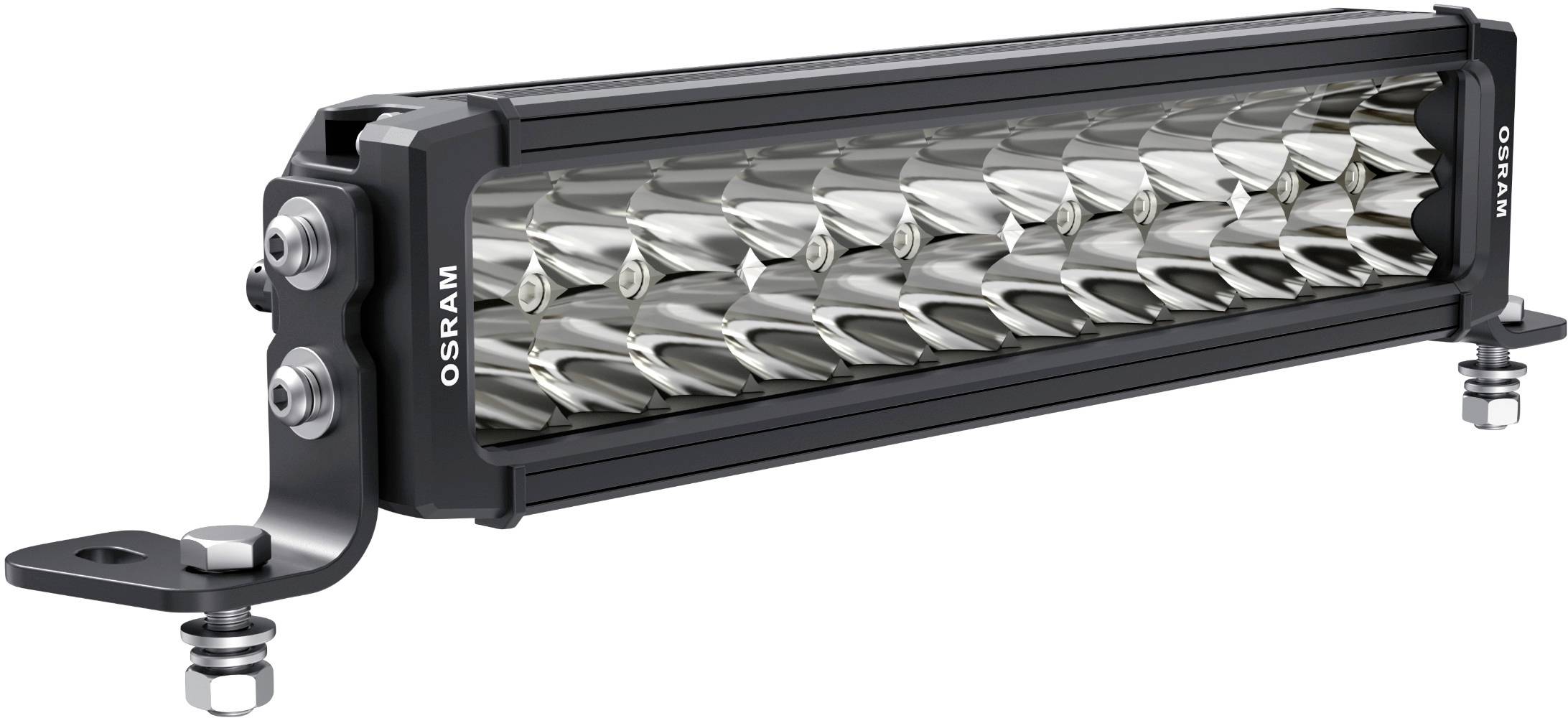 'Osram LED svetlobna letev z večkratnimi lečami in trdnim kovinskim ohišjem, primerna za avtomobilsko razsvetljavo.'