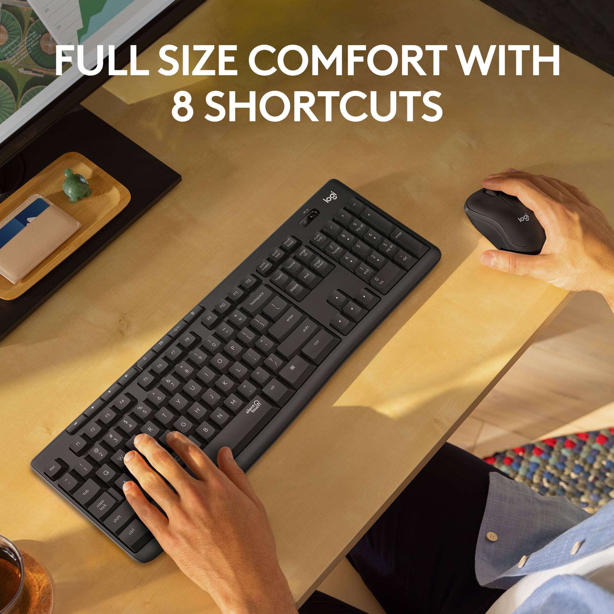 Logitech MK295 brezžično tipkovnica, set miške nemčija, qwertz grafitna-2