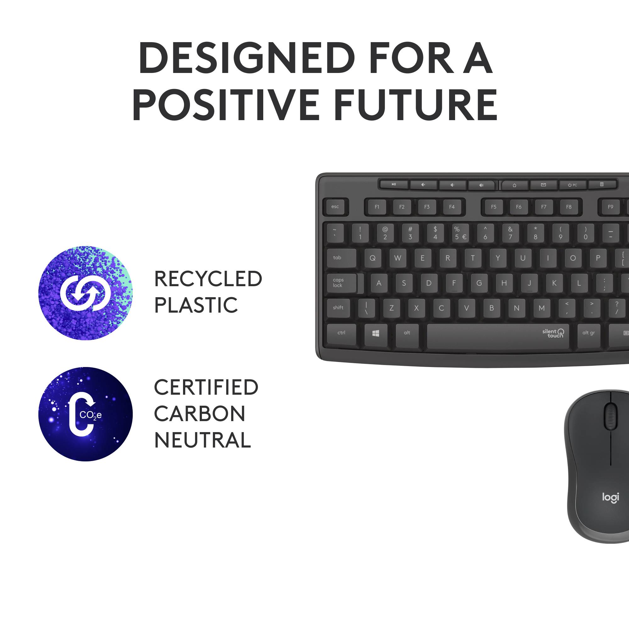 Logitech MK295 brezžično tipkovnica, set miške nemčija, qwertz grafitna-7