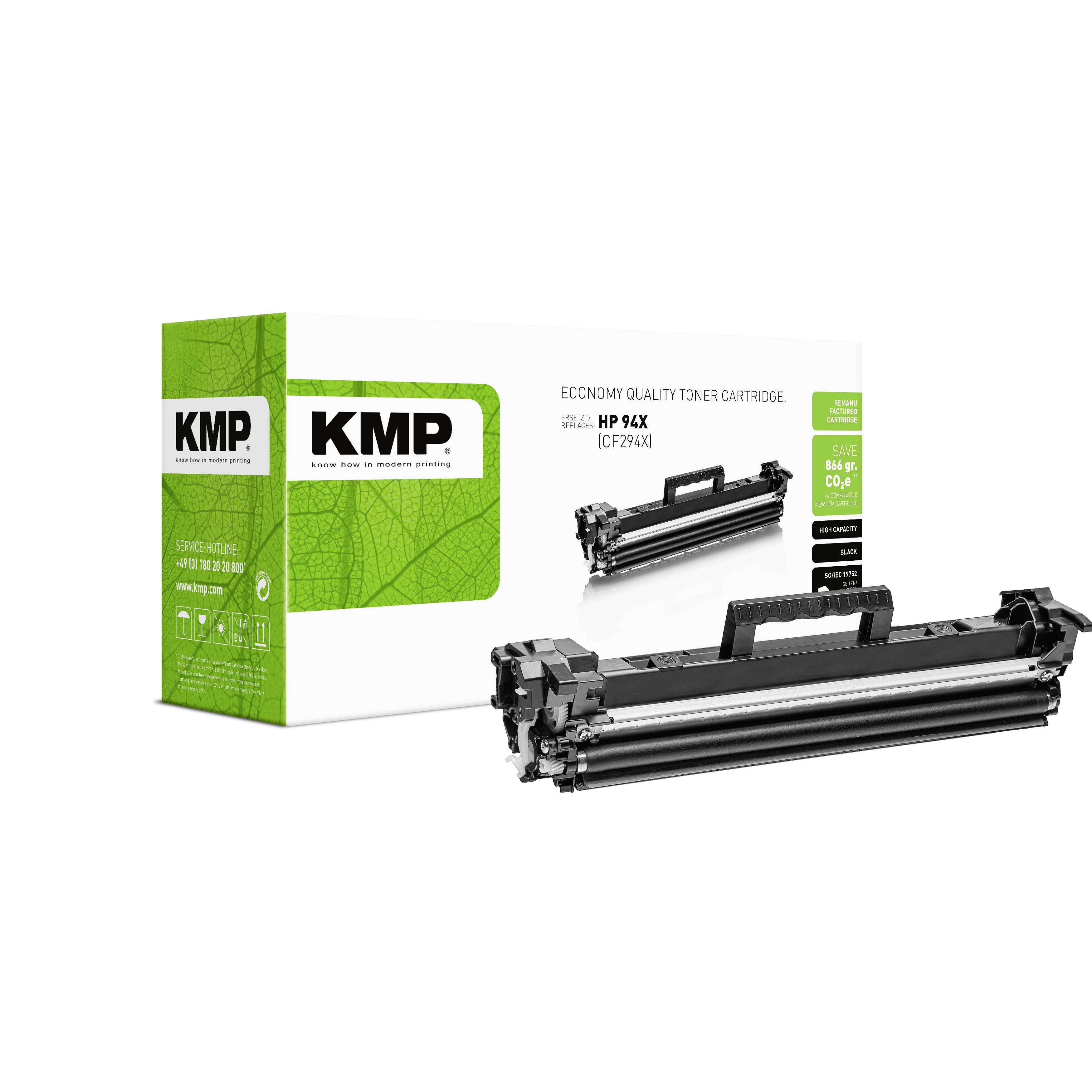 Kakovostna toner kartuša KMP za ekonomično tiskanje in dve črni tiskalniški toner kartushi za HP 94X (CF294X).