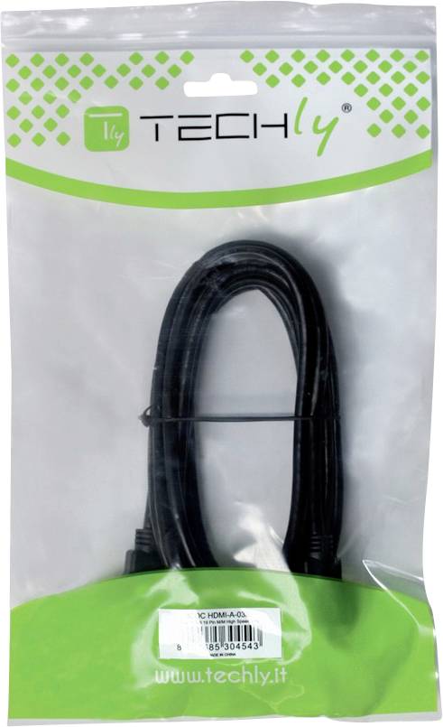 TECHly HDMI priključni kabel HDMI-A vtič 1.80 m črna ICOC-HDMI-4-EXT018 4K UHD HDMI kabel-2