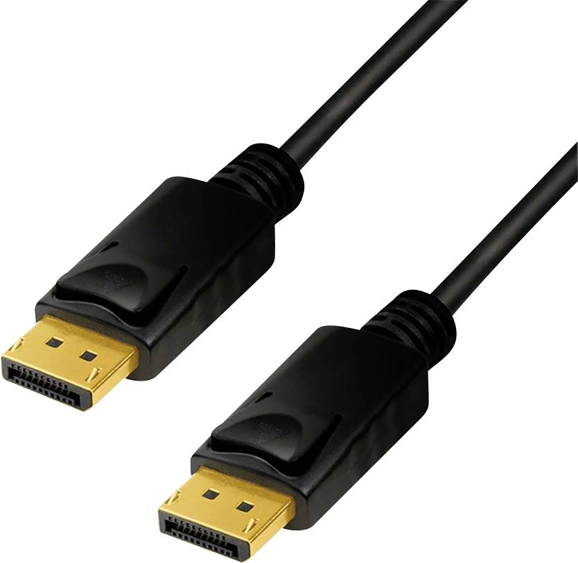 TECHly DisplayPort priključni kabel DisplayPort vtič, DisplayPort vtič 1.00 m črna ICOC-DSP-A14-010NT 8K UHD DisplayPort kabel