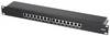 LogiLink NP0076 16 vrat patch panel 483 mm (19") CAT 6a 1 U črna