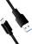 'USB kabel z USB-C in USB-A priključkom, primeren za prenos podatkov in polnjenje, črne barve.'
