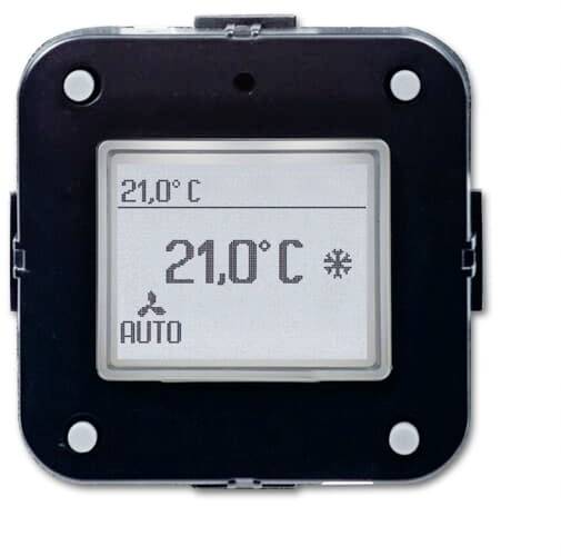 Termostat kaže 21,0 °C, z simbolom sonca. Način: Avto.