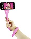 Monkeystick SELMONKEYP palica za selfije roza Bluetooth, vklj. nosilec za pametni telefon