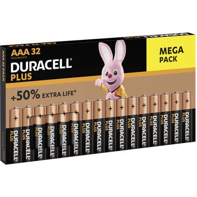 Duracell Plus Power micro (AAA)-baterija alkalno-manganov  1.5 V 32 kos