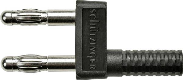 Schützinger KURZ 8454 / 11-4 IG MB / Ni / SW kratkostični vtič črna 1 kos