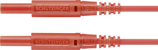 Schützinger MSFK A301 / 0.5 / 100 / RT merilni vod moški konektor 2 mm moški konektor 2 mm  rdeča 1 kos