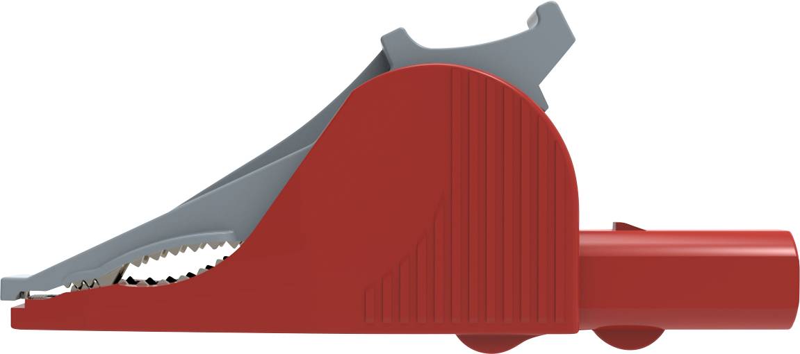 Schützinger SAK 6675 Ni / RT varnostna krokodil sponka vtičnica 4 mm rdeča