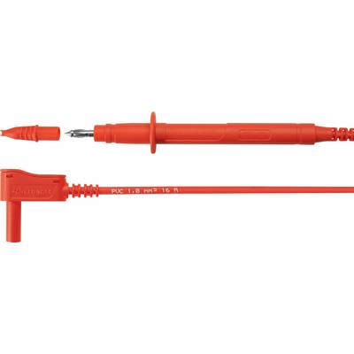 Rdeč testni kabel z odstranljivo zaščitno kapico in oznako 16 A.