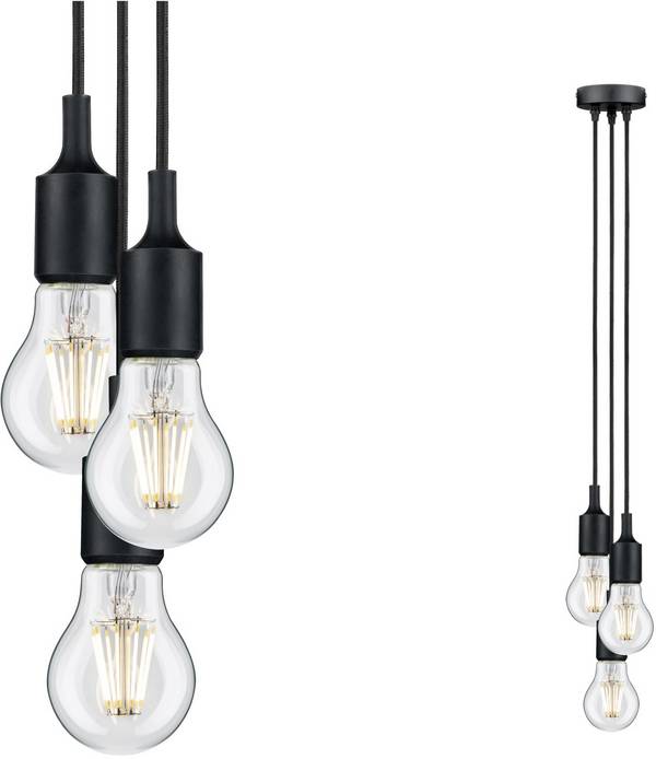 Paulmann Ketil 50382 viseča svetilka LED E27   črna