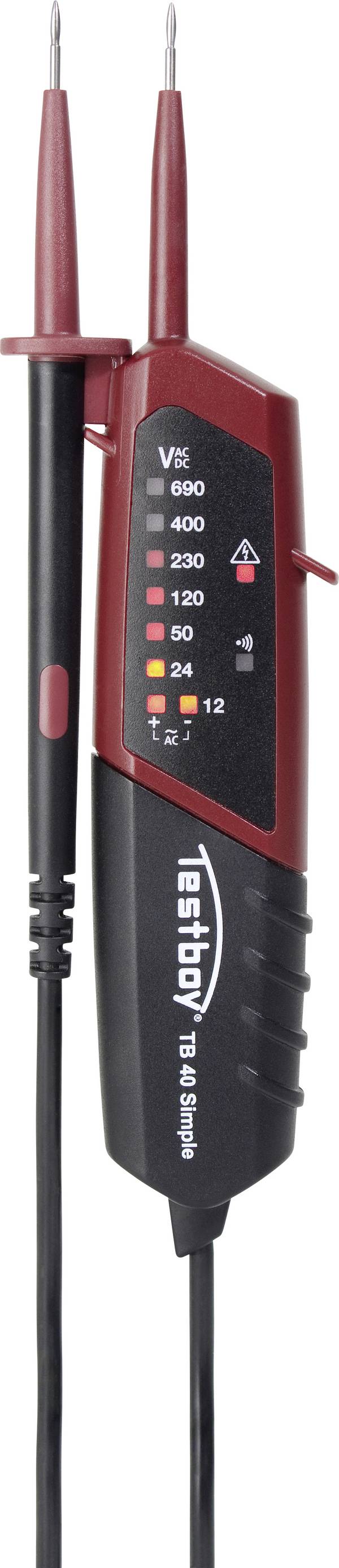 Testboy 40 Simple dvopolni tester napetosti  CAT III 600 V akustični, LED