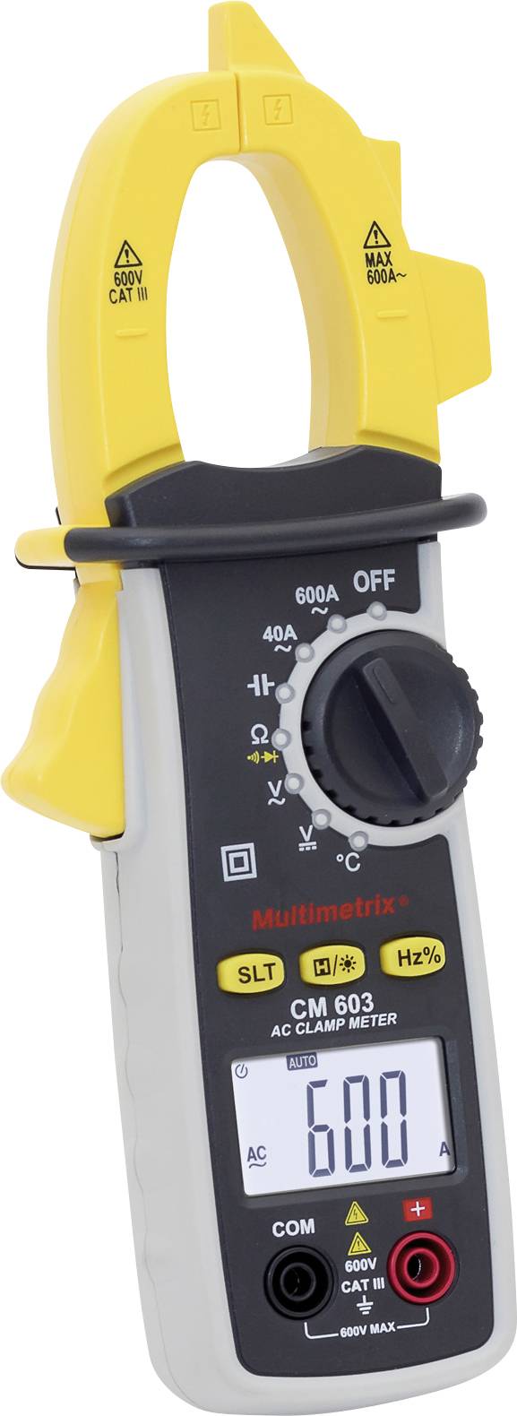 Multimetrix CM 603 tokovne klešče digitalni CAT III 600 V Prikaz (štetje): 4000