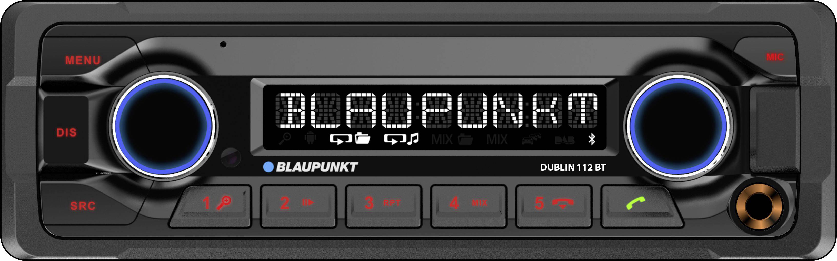 Blaupunkt Dublin 112 BT avtoradio priključek za volanski daljinski upravljalnik, Bluetooth® komplet za prostoročno telefoniranje, z daljinskim upravljalnikom