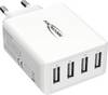 Ansmann HomeCharger HC430 USB napajalnik 30 W 4x USB-A bela v notranjosti