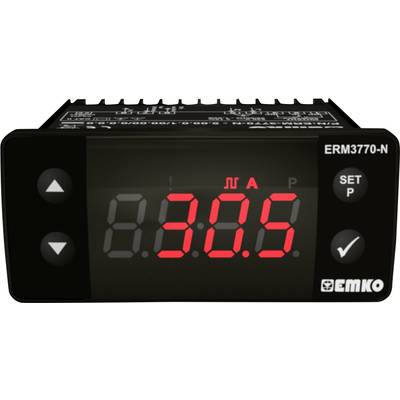 Elektronska naprava z digitalnim zaslonom prikazuje '30.5'. Tipke za nastavitve in funkcije. Znamka 'Emko'.