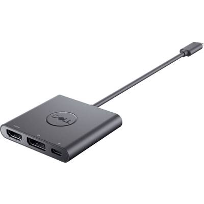 Dell USB-C adapter z HDMI-, DisplayPort- in USB-priključki. Kompakten dizajn za vsestranske možnosti povezovanja.
