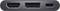 Slika prikazuje HDMI-priključek, DisplayPort-priključek in USB-C-priključek, postavljene drug ob drugem na črni plošči.