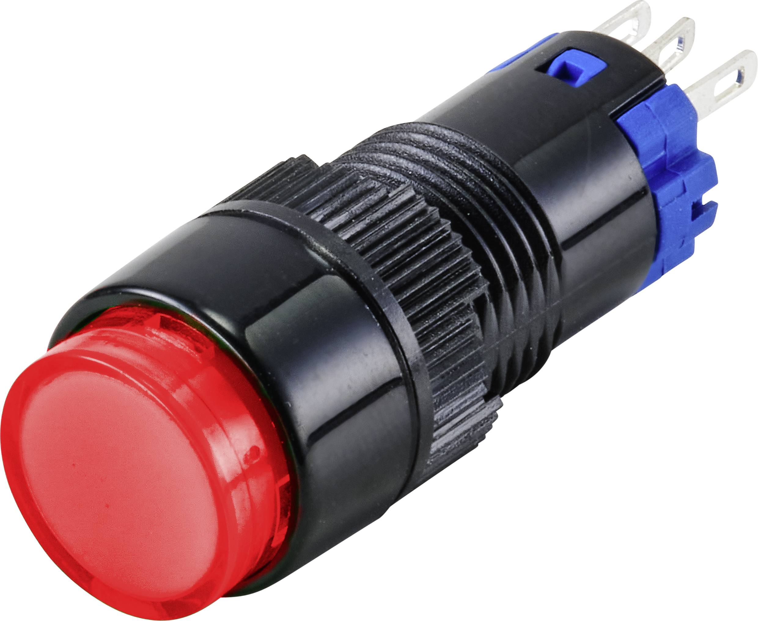TRU COMPONENTS TC-9428036 LAS2Y-11/R tipkalo 250 V 3 A 1 x izklop/(vklop) tipkalno IP40 1 kos