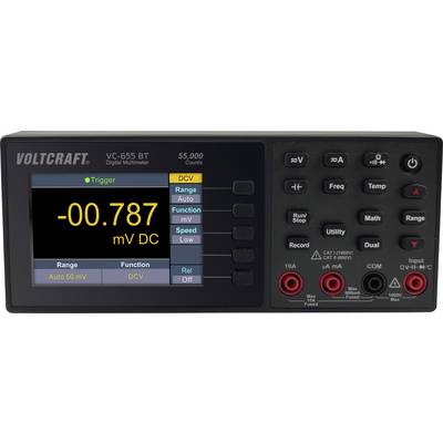 Digitalni multimeter z zaslonom '-0.787 mV DC', funkcijami kot so razpon, samodejno nastavljanje in enosmerna napetost (DC). Zaslon prikazuje zelene in rdeče vrednosti.