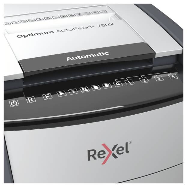 Rexel Optimum AutoFeed+ 750X uničevalnik dokumentov 750 List mikro rezanje 4 x 30 mm P-4 140 l Tudi reže pisarniške spon-2