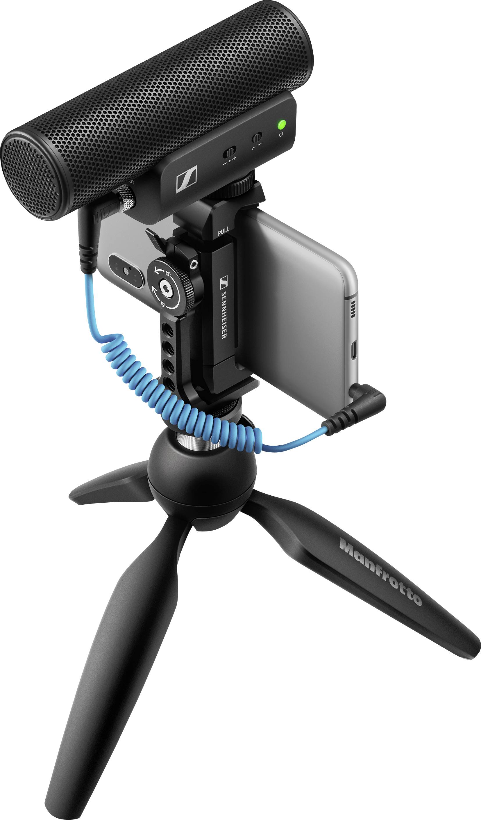 mikrofon za kamero Sennheiser MKE 400 Mobile Kit Način prenosa:kabelska povezava vklj. zaščita pred vetrom, vklj. kabel, vklj. torbica, vklj. sponka, vklj. stativ
