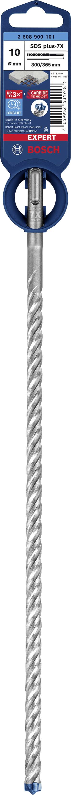Sveder premera 10 mm, primeren za armiran beton. Na embalaži je logotip blagovne znamke in specifikacije izdelka.