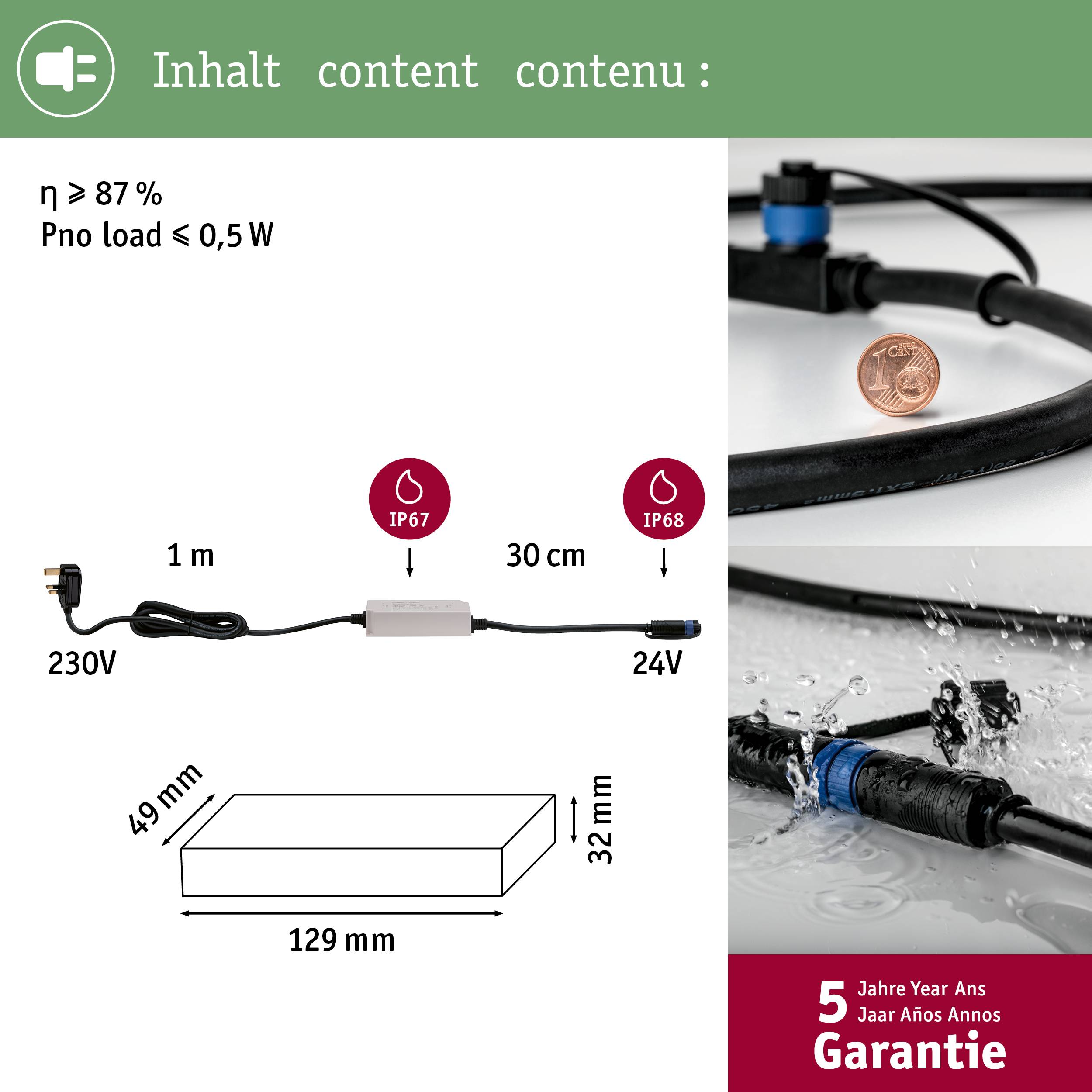 Paulmann UK 94271 sistem razsvetljave plug & shine transformator 75 W bela-4