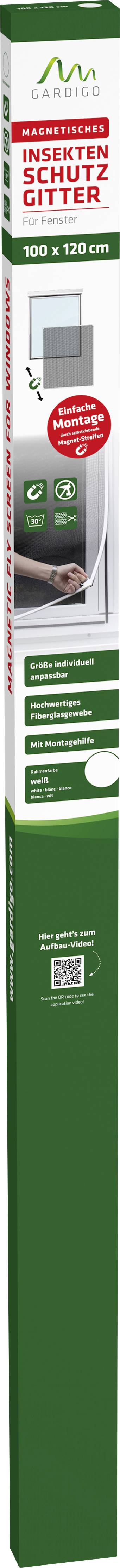 Gardigo 25302 okenska mreža za zaščito pred insekti (Š x V) 1000 mm x 1200 mm bela 1 kos-1