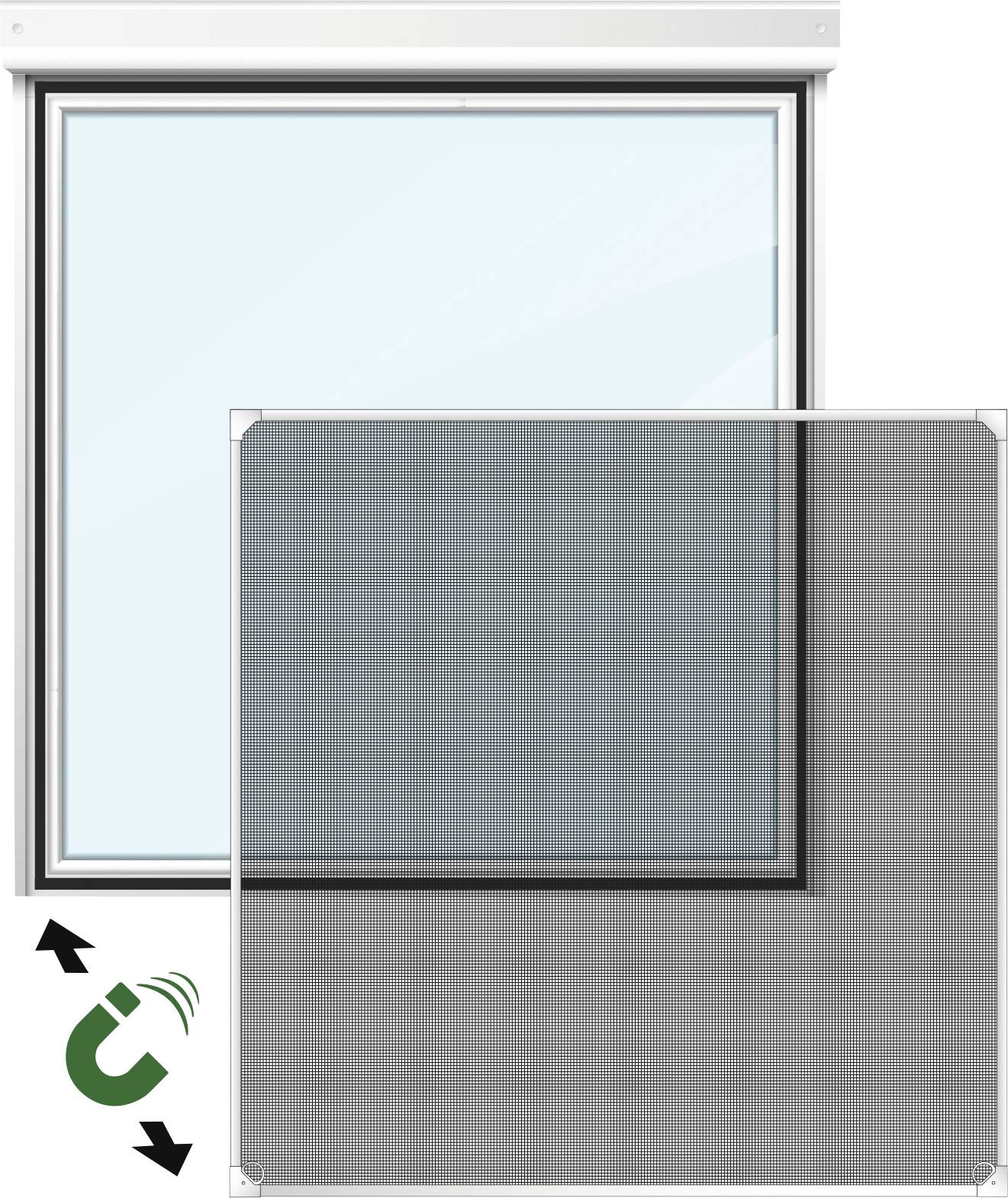 Gardigo 25305 okenska mreža za zaščito pred insekti (Š x V) 1300 mm x 1500 mm antracitna 1 kos-4