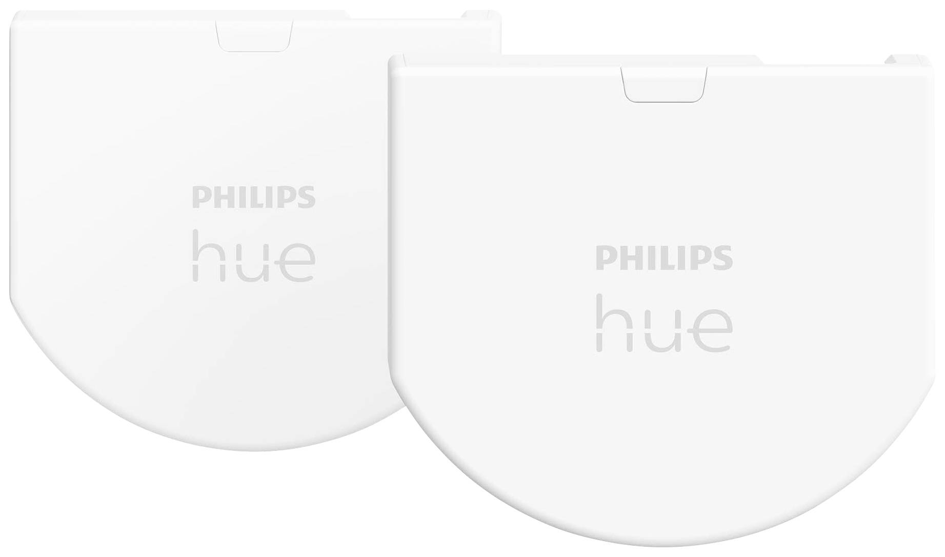 Dva bela Philips Hue pametna vtičnika.