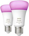 Philips Lighting Hue LED žarnice - 2 kosa 871951429131700 EEK: F (A - G) Hue White & Col. Amb. E27 Doppelpack 2x800lm 75W E27 18 W toplo bela do hladno bela EEK: F (A - G)
