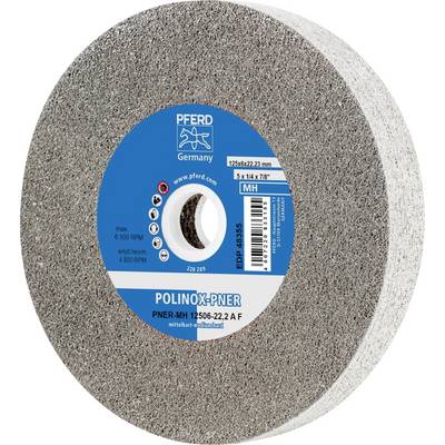 Brusilno kolo z modro nalepko, znamka 'PFERD', model 'Polinox-PNER', mere 125x50x22,2 mm, maksimalno število vrtljajev 6100 RPM.