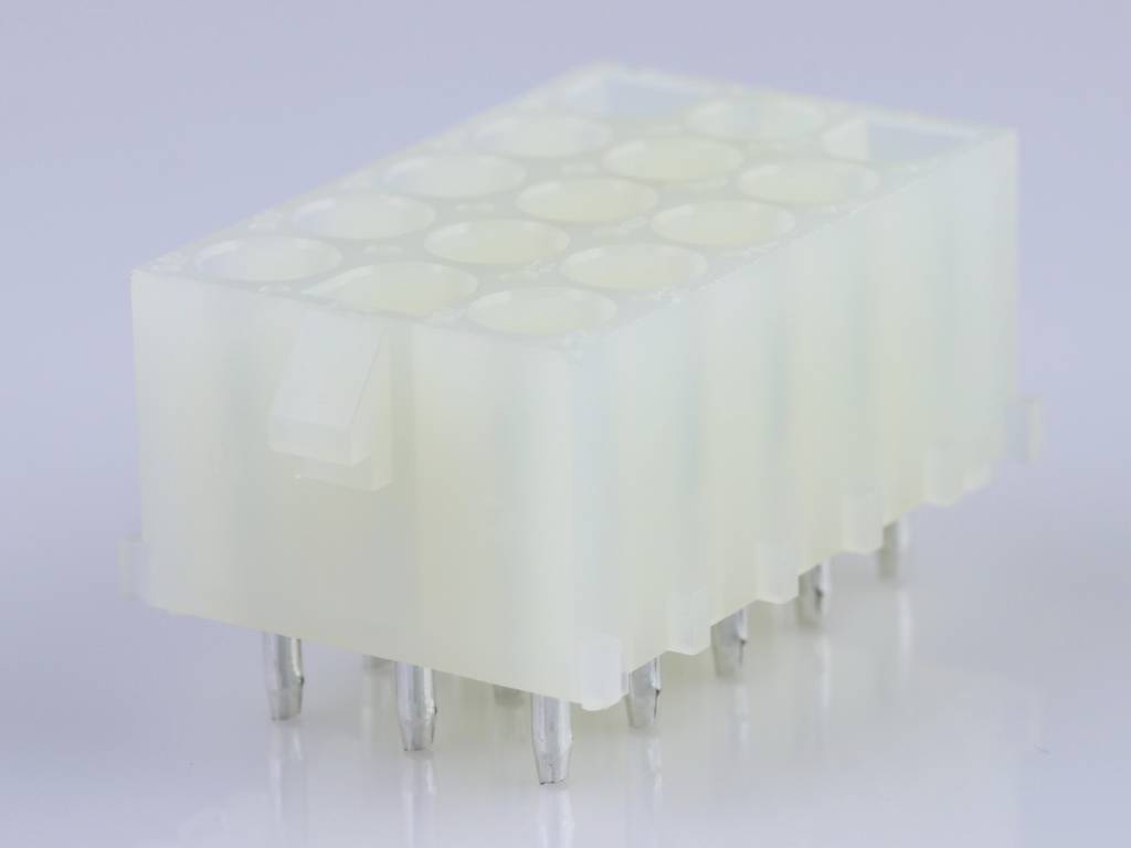 Molex vgradna standardna letev z ženskimi kontrakti Skupno število polov 15 Osnovna mreža: 6.35 mm 10844150 1 kos Bag