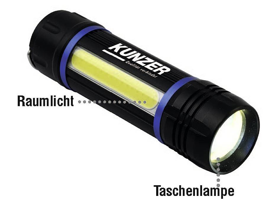 Kunzer 7TLR01 COB LED LED palična svetilka baterijsko 100 lm, 150 lm-2