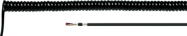 HELU 85942 spiralni kabel LiF12YD11Y 500 mm / 2000 mm 7 x 0.14 mm² črna 1 kos