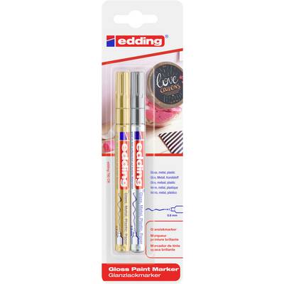 Edding 780 4-780-2-1-53-54 za lak zlata, srebrna 0.8 mm-0