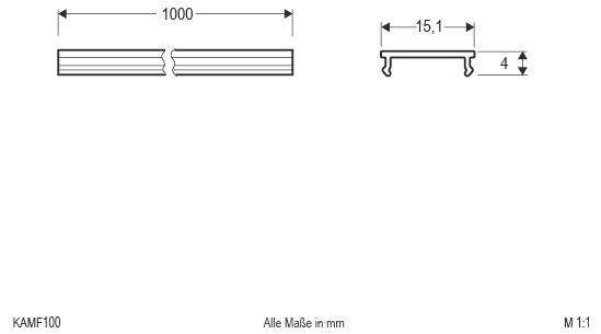 EVN KAMF100 KAMF100 polikarbonat (D x Š x V) 1000 x 15.00 x 4 mm Piece 1 kos-2