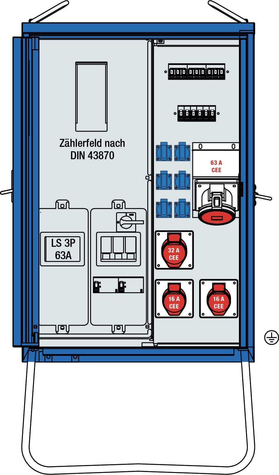 AS Schwabe A-V-E 2 44 kVA razdelilnik 61832 400 V 80 A