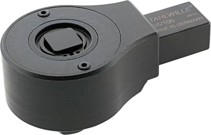 Črna čeljust z mehanizmom z napisom 'STAHLWILLE CS/100, Made in Germany.'