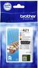 Brother črnilo LC-421VAL original kombinirano pakiranje črna, cianova, magenta, rumena LC421VAL
