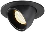 SLV NUMINOS GIMBLE S 1005888 LED vgradna svetilka črna toplo bela možnost stropne montaže, vrtenje, vrtljiva