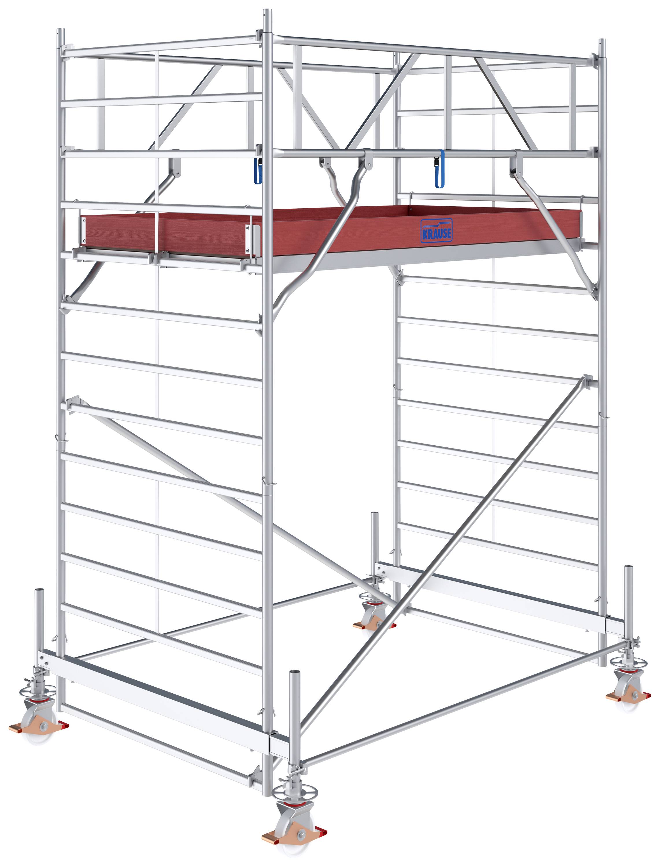 Krause 784018 FahrGerüst aluminij na kolesih mobilni Delovna višina (maks.): 4.50 m srebrna 170 kg-1